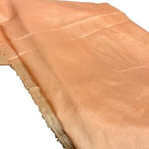 3.25 yds Flowy Peach Shimmery Shiny Polyester Blend Fabric Yardage Remnant